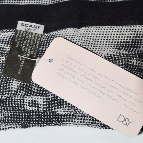 D & Y  black and grey shawl - Picture 2 of 2